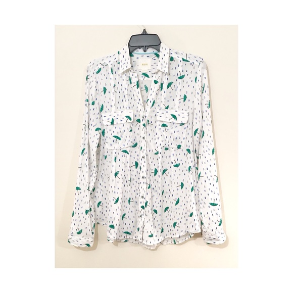Anthropologie Tops - Anthropologie Maeve umbrella print blouse 4